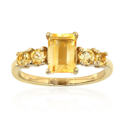 Bague en argent et Citrine