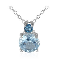 Collier en argent et Topaze bleu ciel