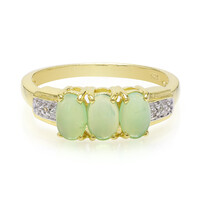 Bague en argent et Chrysoprase impériale