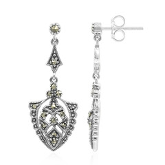 Boucles d'oreilles en argent et Marcassite