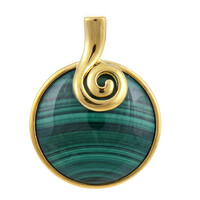 Pendentif en argent et Malachite