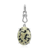 Pendentif en argent et Jaspe Dalmatien