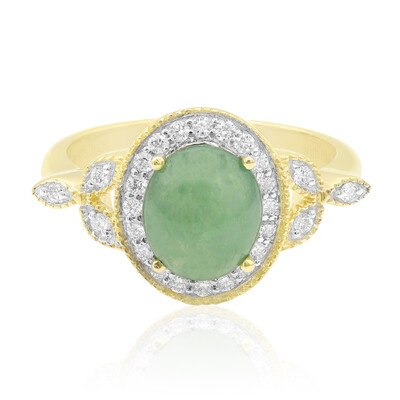 Bague en or et Jadéite Vert Noble (Annette)