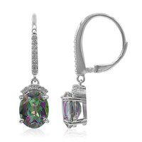Boucles d'oreilles en argent et Quartz mystique