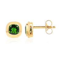 Boucles d'oreilles en or et Diopside de Russie