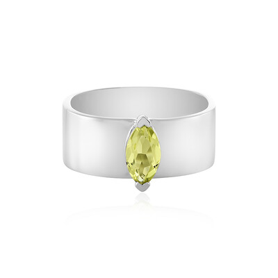 Bague en argent et Quartz citron