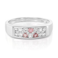 Bague en argent et Saphir Padparadscha
