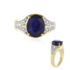 Bague en argent et Saphir bleu de Madagascar
