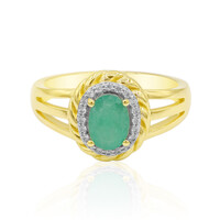 Bague en or et Émeraude de Tanzanie
