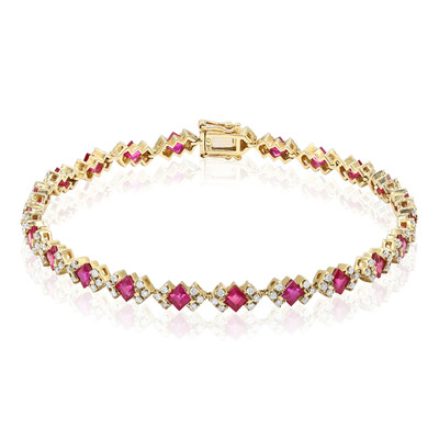 Bracelet en or et Rubis AAA du Mozambique (CIRARI)