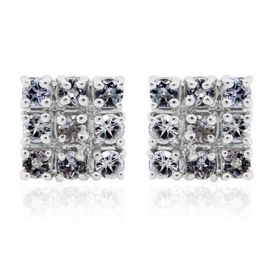 Boucles d'oreilles en argent et Tanzanite non chauffée