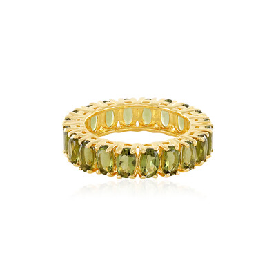Bague en argent et Moldavite
