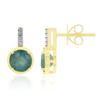 Boucles d'oreilles en or et Grandidierite