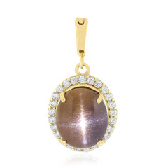 Pendentif en or et Pierre du Soleil œil-de-chat