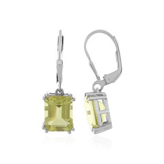 Boucles d'oreilles en argent et Quartz citron