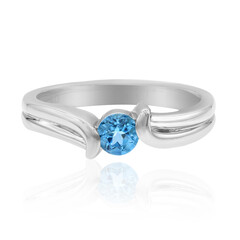 Bague en argent et Aigue-Marine Santa Maria