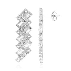Boucles d'oreilles en argent et Topaze blanche