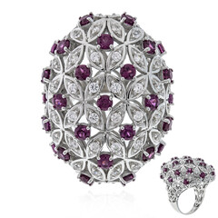 Bague en argent et Grenat Rhodolite