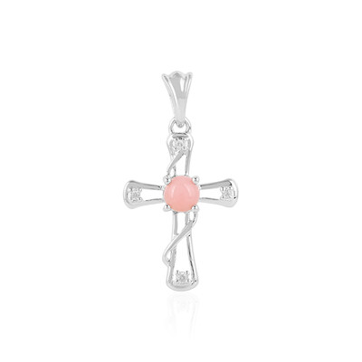 Pendentif en argent et Opale rose