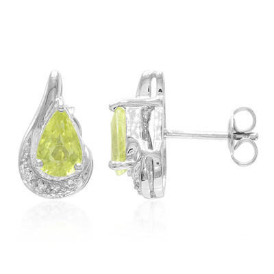 Boucles d'oreilles en argent et Tourmaline cuprifère