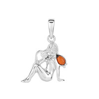 Pendentif en argent et Ambre baltique