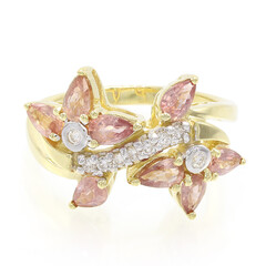 Bague en or et Saphir Padparadscha non chauffé (AMAYANI)