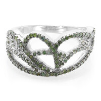 Bague en argent et Diamant fantaisie