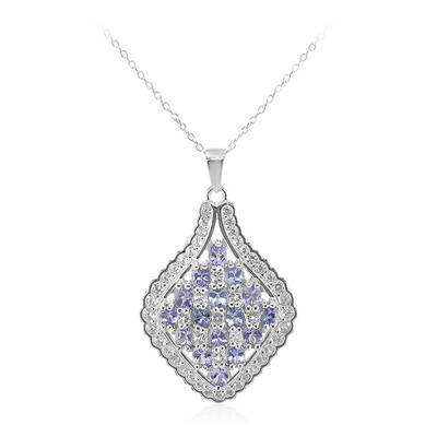 Collier en argent et Tanzanite