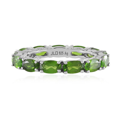 Bague en argent et Diopside de Russie