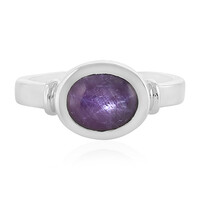 Bague en argent et Rubis étoilé de Channapatna