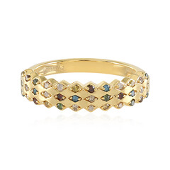 Bague en argent et Diamant bleu I3
