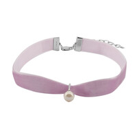 Collier en argent et Perle blanche de culture d'eau douce