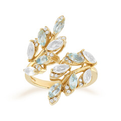 Bague en argent et Topaze blanche
