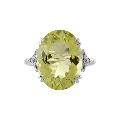 Bague en argent et Quartz citron