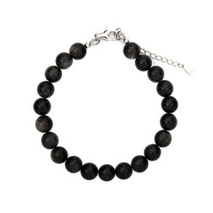 Bracelet en argent et Obsidienne argentée