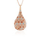Collier en argent et Zircon orange (KM by Juwelo)