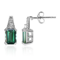Boucles d'oreilles en argent et Topaze vert papillon