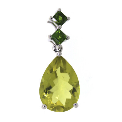 Pendentif en argent et Quartz de l'Ouro Verde