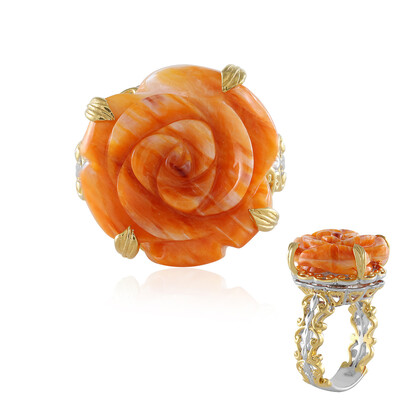 Bague en argent et Spondylus (Gems en Vogue)