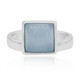 Bague en argent et Jadéite bleue (MONOSONO COLLECTION)