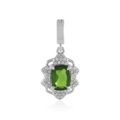Pendentif en argent et Diopside de Russie
