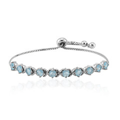 Bracelet en argent et Quartz bleu pastel