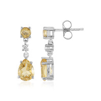Boucles d'oreilles en argent et Citrine