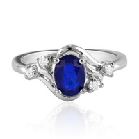 Bague en argent et Spinelle bleu roi