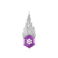 Pendentif en argent et Améthyste Rose de France