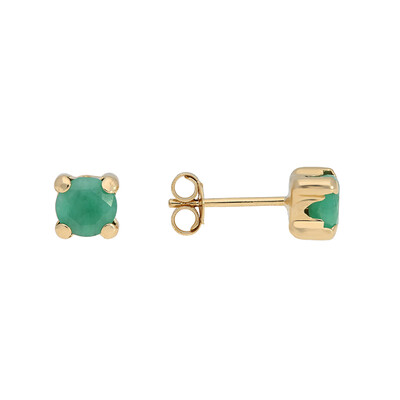 Boucles d'oreilles en or et Emeraude