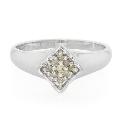 Bague en argent et Diamant chocolat