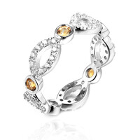Bague en argent et Citrine