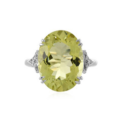 Bague en argent et Quartz citron
