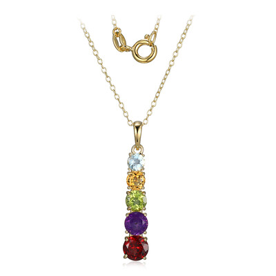 Collier en argent et Grenat du Mozambique